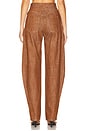 view 4 of 6 CALÇA CINTURA ALTA WIDE LEG in Brown Denim
