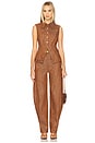 view 5 of 6 CALÇA CINTURA ALTA WIDE LEG in Brown Denim
