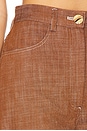view 6 of 6 CALÇA CINTURA ALTA WIDE LEG in Brown Denim