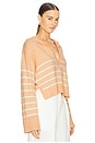 view 2 of 4 Striped Sailor Knit Pullover in Peach