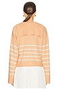 view 3 of 4 Striped Sailor Knit Pullover in Peach