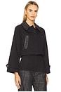 view 2 of 4 Cropped Barn Jacket in Black Cotton Twill