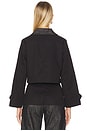 view 3 of 4 Cropped Barn Jacket in Black Cotton Twill