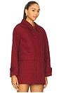 view 2 of 4 Cargo Barn Jacket in Burgundy Cotton Twill