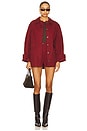 view 4 of 4 Cargo Barn Jacket in Burgundy Cotton Twill