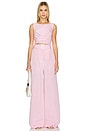 view 4 of 4 Wide Leg Pleated Pant in Pink
