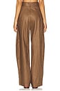 view 4 of 6 Pleated Barrel Trouser in Brown Linen
