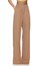 view 2 of 6 БРЮКИ ШИРОКОГО КРОЯ С ПОЯСОМ in Mocha Lyocell