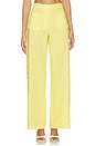 view 1 of 6 Pleated Barrel Button Pocket Pant in Yellow