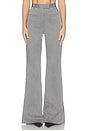view 1 of 6 Side Slit Bell Bottom Trouser in Charcoal Stretch