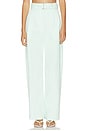 view 1 of 6 Pleated Barrel Trouser in Light Aqua