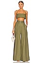 view 4 of 4 Wide Leg Pleated Pant in Army
