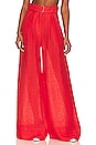 view 1 of 4 Wide Leg Pleated Pant in Red