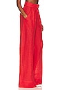 view 2 of 4 Wide Leg Pleated Pant in Red