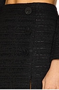 view 7 of 7 Button Kick Pleat Mini Skirt in Black Tweed