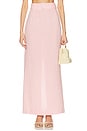 view 1 of 6 Belted Maxi Pencil Skirt in Pink Linen