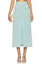 view 2 of 7 Belted Maxi Pencil Skirt in Seafoam Viscose Linen