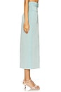 view 4 of 7 Belted Maxi Pencil Skirt in Seafoam Viscose Linen
