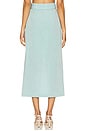view 5 of 7 Belted Maxi Pencil Skirt in Seafoam Viscose Linen