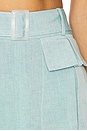 view 7 of 7 Belted Maxi Pencil Skirt in Seafoam Viscose Linen