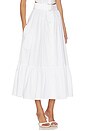 view 2 of 6 Button Down Midi Skirt in White Poplin