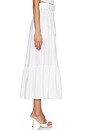 view 3 of 6 Button Down Midi Skirt in White Poplin
