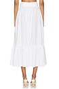 view 4 of 6 Button Down Midi Skirt in White Poplin