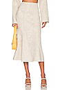 view 1 of 4 Fluted Midi Skirt in Oatmeal