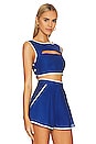 view 2 of 4 Bound Cutout Crop Top in Cobalt