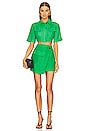 view 4 of 4 Cargo Button Up Crop Top in Kelly Green