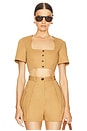 view 1 of 4 Apron Crop Top in Khaki