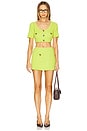 view 4 of 4 Knit Apron Crop Top in Lime Knit