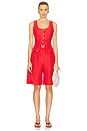 view 4 of 4 Scoop Neck Vest in Red Linen