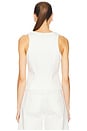 view 3 of 4 Scoop Neck Vest in White Denim