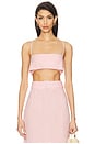 view 1 of 4 x REVOLVE Structured Bandeau Crop Top in Pink Linen