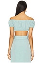 view 3 of 4 TOP CROPPED in Seafoam Viscose Linen