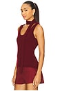 view 2 of 4 Scarf Tank Top in Burgundy Knit