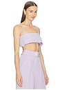view 2 of 4 TOP BANDEAU CROPPED STRUCTURÉ in Lavender Tencel Linen