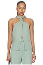 view 1 of 4 Twist Halter Top in Dusty Tea
