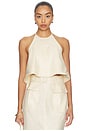view 1 of 4 Tie Halter Top in Cream