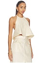 view 2 of 4 Tie Halter Top in Cream