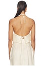 view 3 of 4 Tie Halter Top in Cream