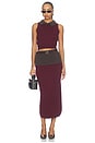 view 5 of 4 Combo Collar Cropped Tank Top in Merlot