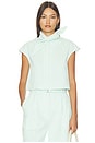 view 1 of 4 Tie Neck Button Up Shirt in Light Aqua