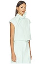 view 2 of 4 Tie Neck Button Up Shirt in Light Aqua