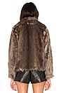 view 3 of 4 The French 75 Faux Fur Jacket in Brown