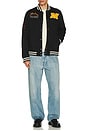 view 4 of 6 Ready To Drive Fleece Varsity Jacket in Black