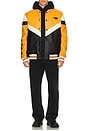 view 4 of 6 Turbo Charged Faux Leather Jacket in Orange & Black