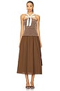 view 1 of 4 Astrid Dress in Brown & White