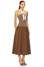 view 2 of 4 Astrid Dress in Brown & White